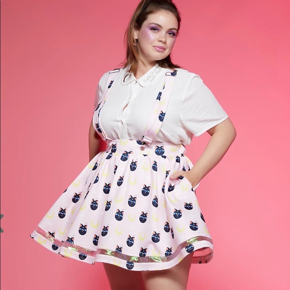 Sailor Moon Luna & Moons Suspender Skirt Plus Size